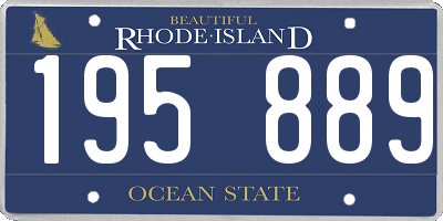 RI license plate 195889