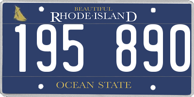 RI license plate 195890