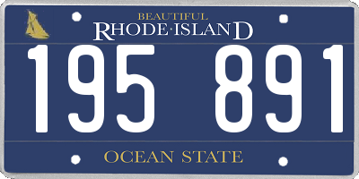 RI license plate 195891