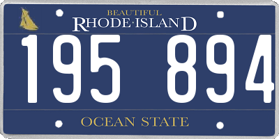 RI license plate 195894