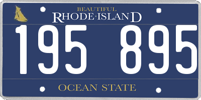 RI license plate 195895