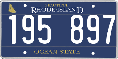 RI license plate 195897