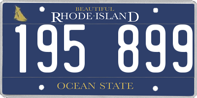 RI license plate 195899