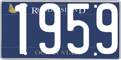 RI license plate 1959