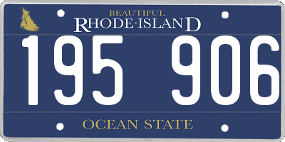 RI license plate 195906