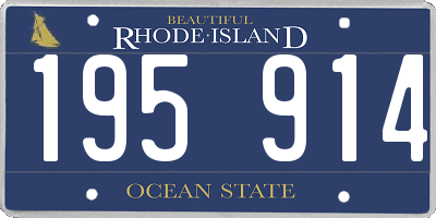 RI license plate 195914