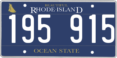 RI license plate 195915