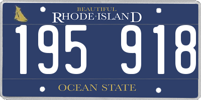 RI license plate 195918