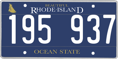 RI license plate 195937
