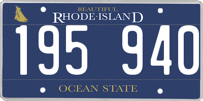 RI license plate 195940