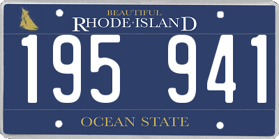 RI license plate 195941