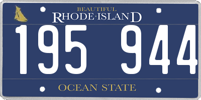 RI license plate 195944