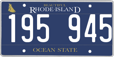 RI license plate 195945
