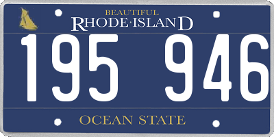 RI license plate 195946