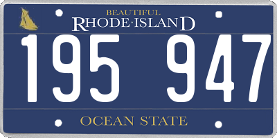 RI license plate 195947