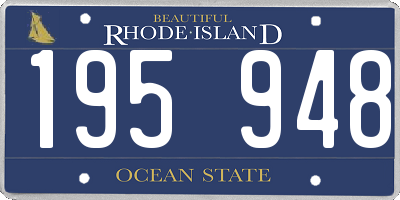 RI license plate 195948