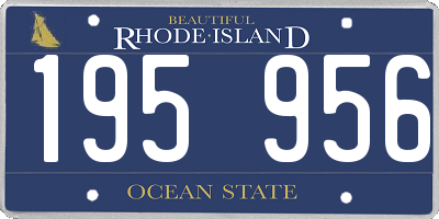 RI license plate 195956
