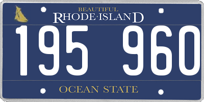 RI license plate 195960