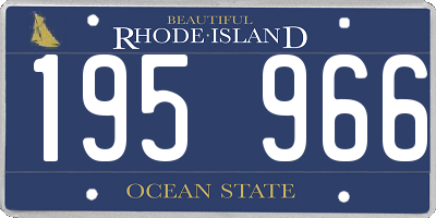 RI license plate 195966