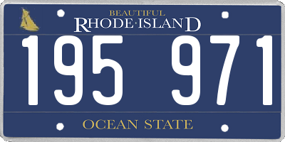 RI license plate 195971