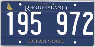 RI license plate 195972