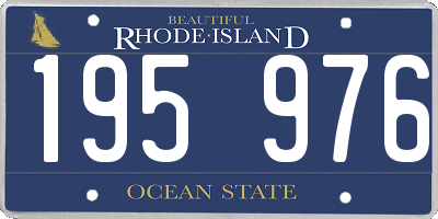 RI license plate 195976