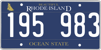 RI license plate 195983
