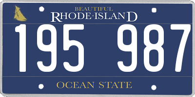 RI license plate 195987
