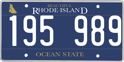RI license plate 195989