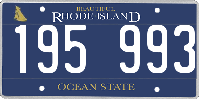 RI license plate 195993