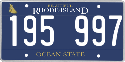 RI license plate 195997