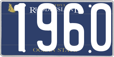 RI license plate 1960