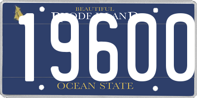 RI license plate 19600