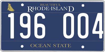 RI license plate 196004