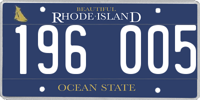 RI license plate 196005