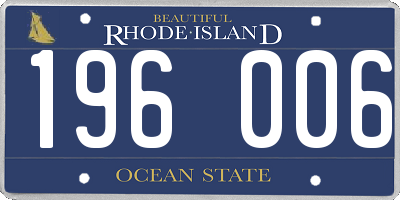 RI license plate 196006