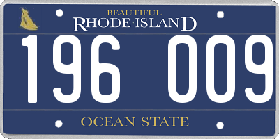 RI license plate 196009