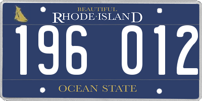 RI license plate 196012