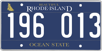 RI license plate 196013