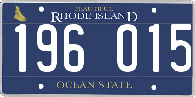 RI license plate 196015