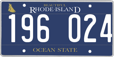 RI license plate 196024