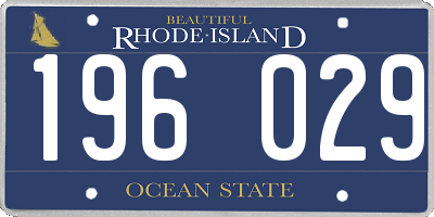 RI license plate 196029