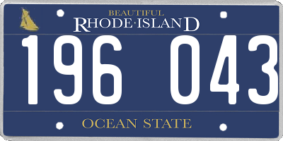 RI license plate 196043