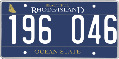 RI license plate 196046