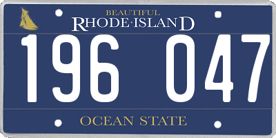RI license plate 196047