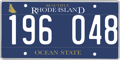 RI license plate 196048