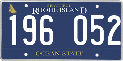 RI license plate 196052