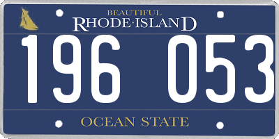 RI license plate 196053