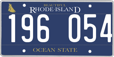 RI license plate 196054