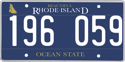 RI license plate 196059